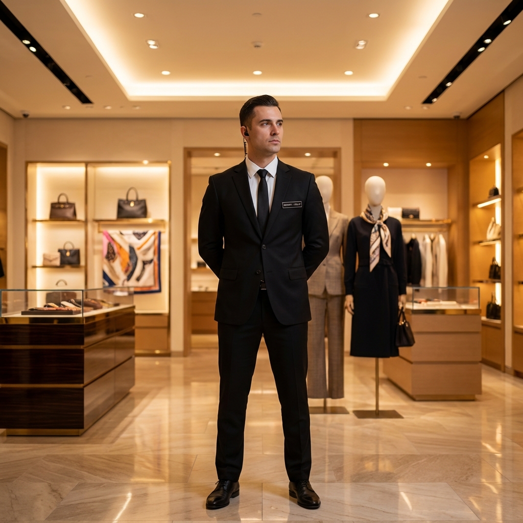 Sécurité en magasin de luxe
